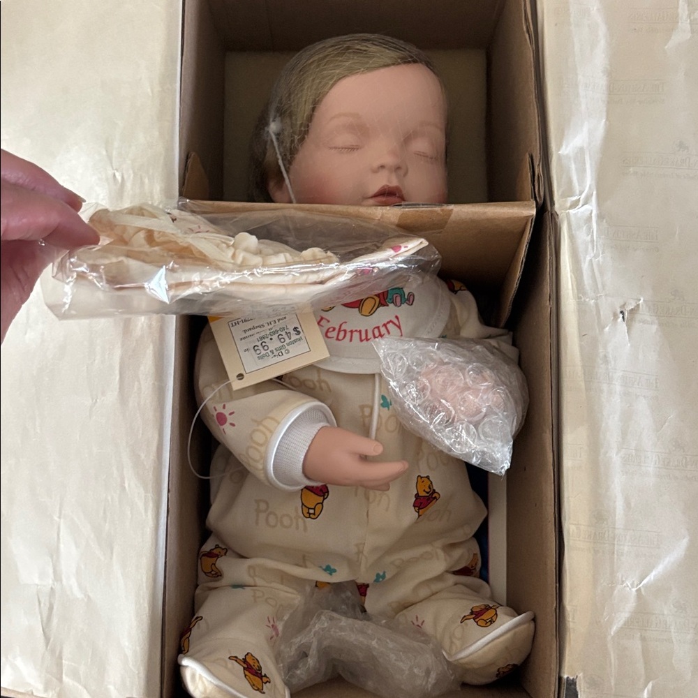 NWT Ashton-Drake Galleries Winnie the Pooh Birthstone Baby  Doll